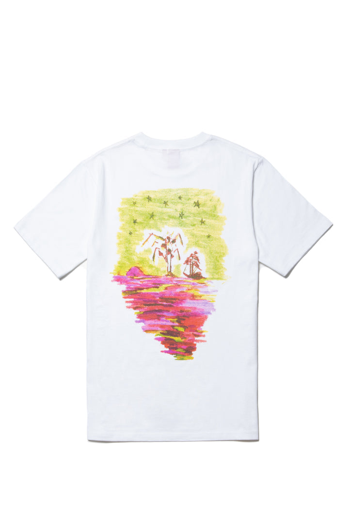 SUNSET S/S TEE WHITE