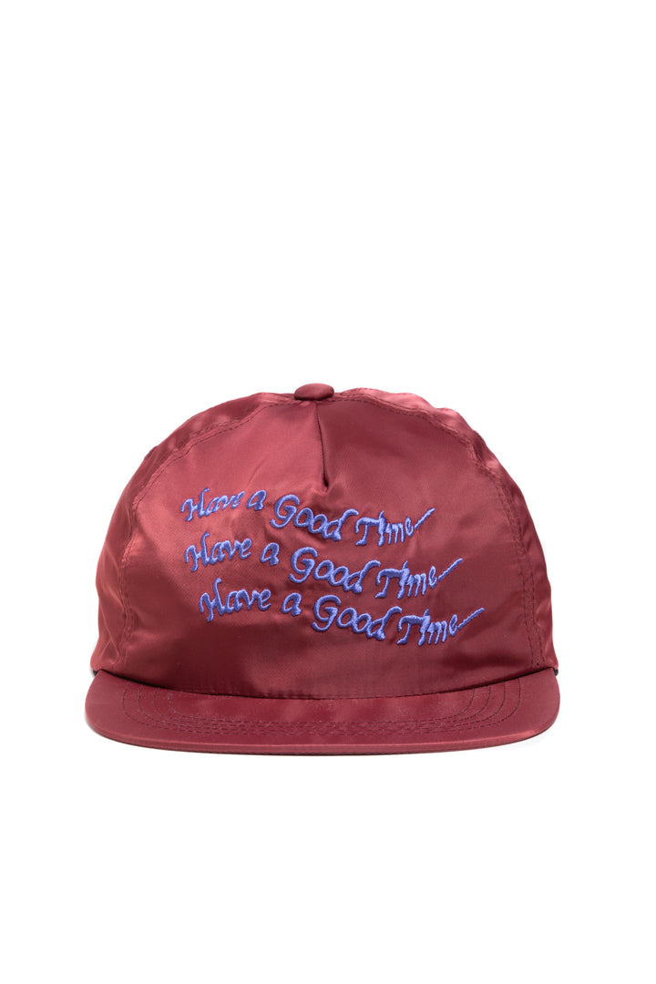 TAKE A BREATH NYLON CAP BURGUNDY