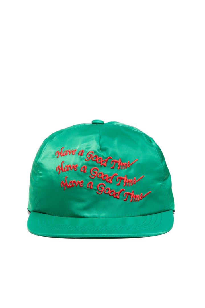 TAKE A BREATH NYLON CAP DARK GREEN