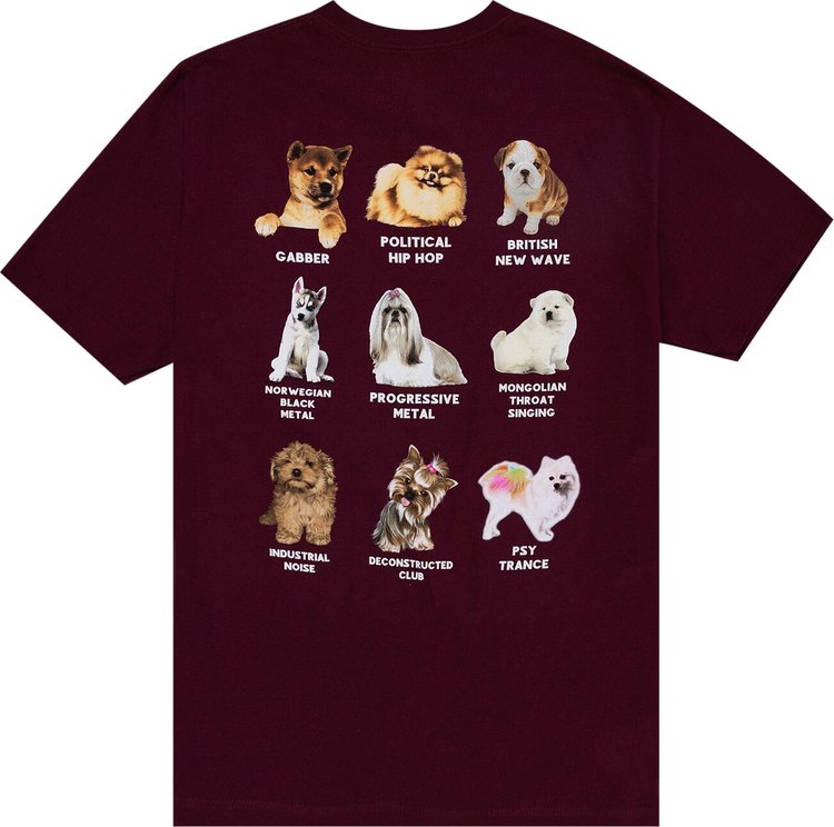 PUPPIES T-SHIRT BURGUNDY