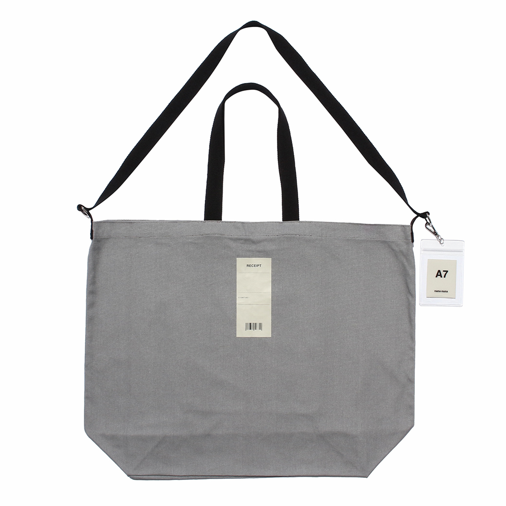 NOT MAISON / L (TOTE BAG) GRAY x BLACK
