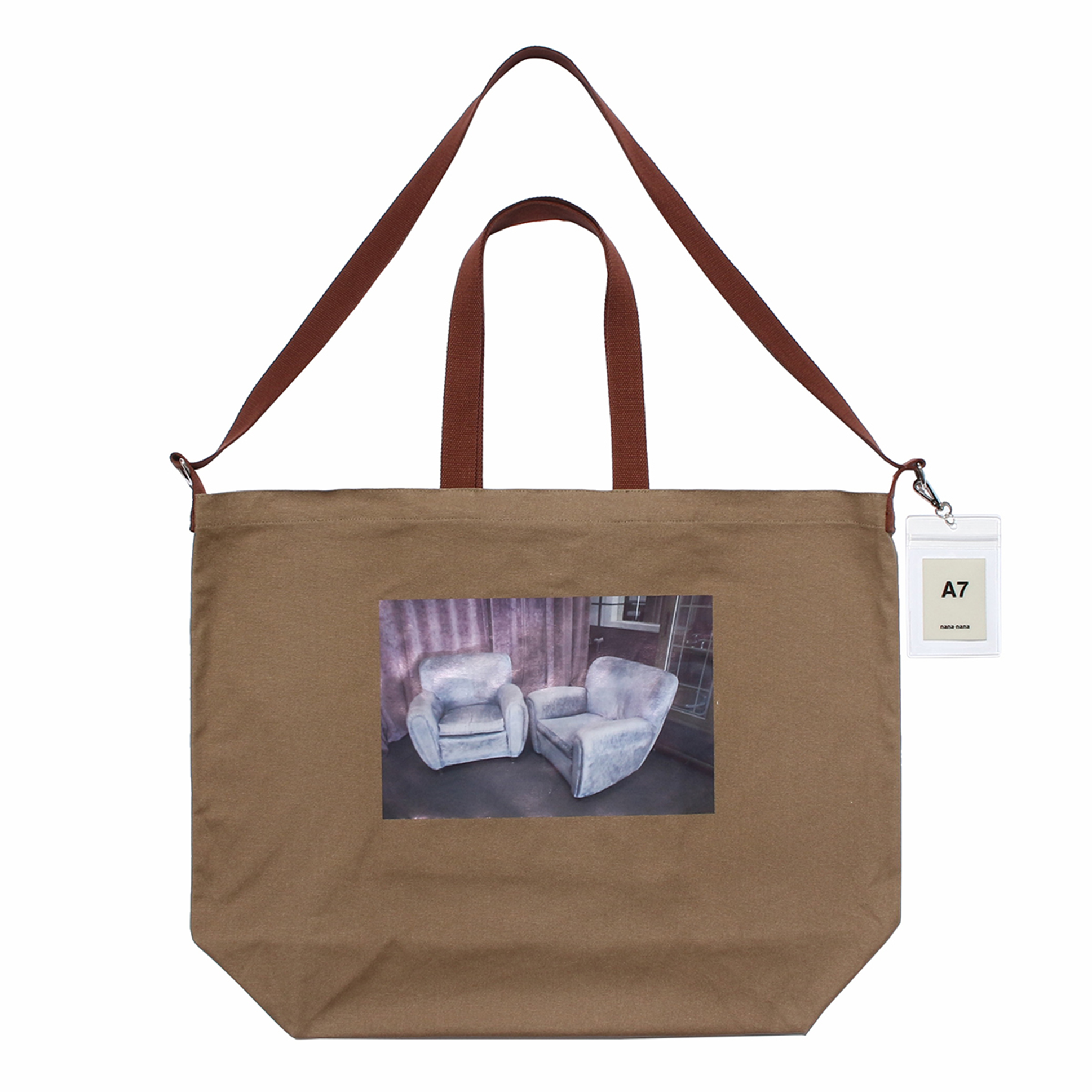 ROOM / L (TOTE BAG) BROWN x KHAKI