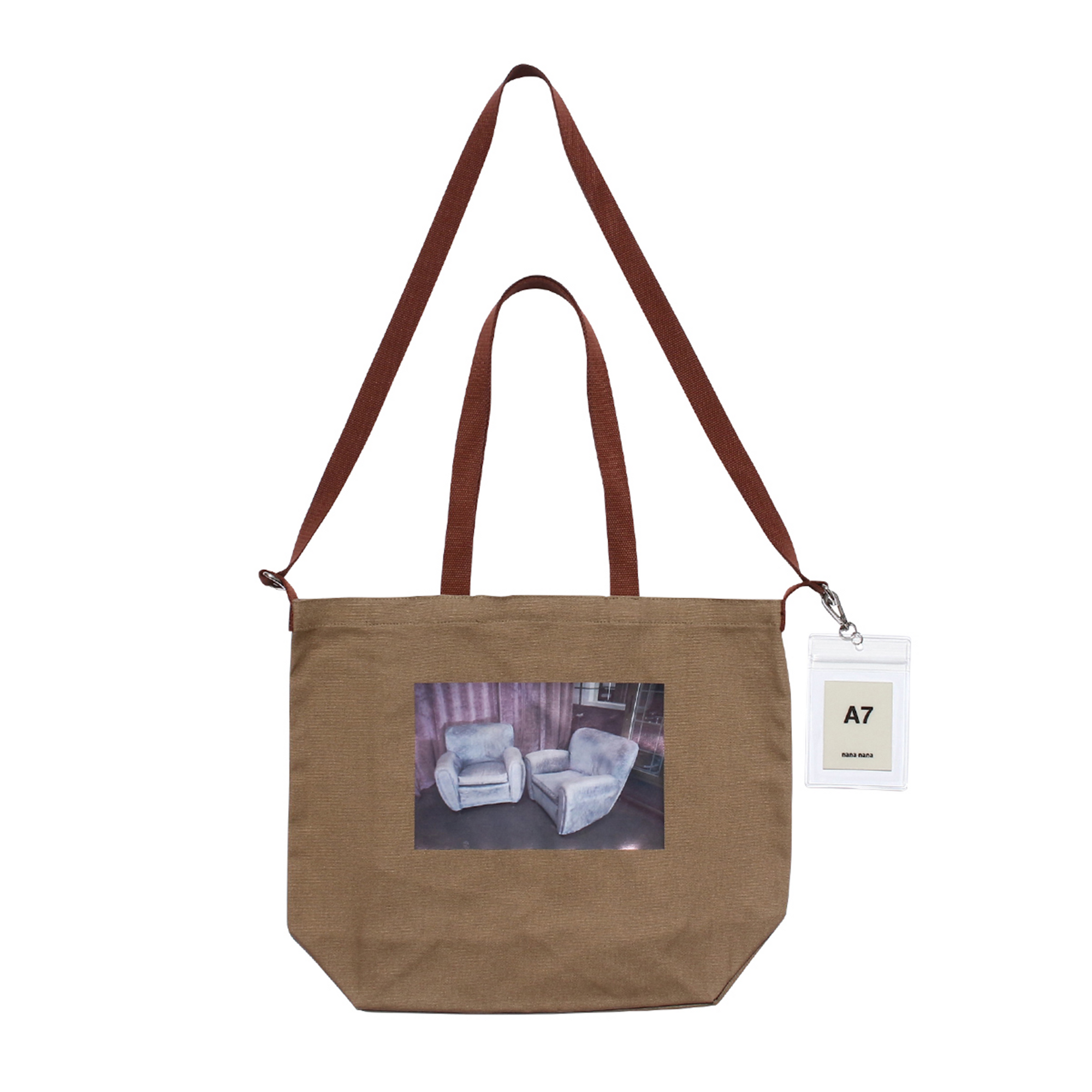 ROOM / M (TOTE BAG) BROWN x KHAKI