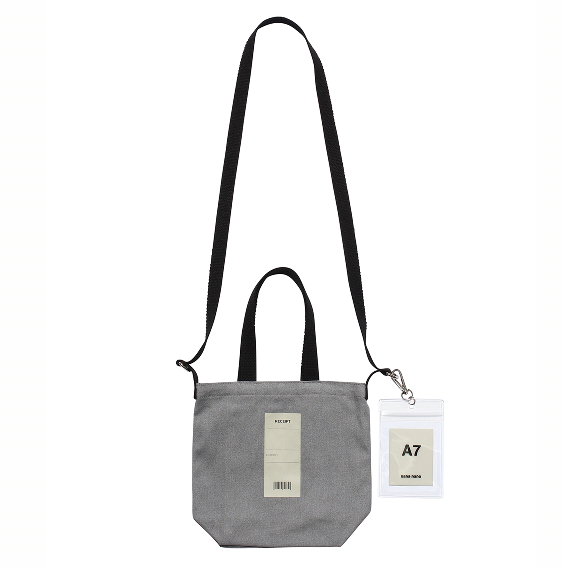 NOT MAISON / S (TOTE BAG) GRAY x BLACK